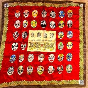 Silk scarf Opera beijing makeup